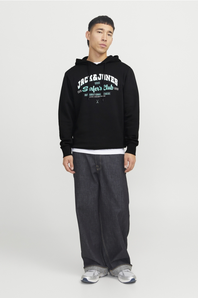 JJELOGO SWEAT HOOD 2 COL 24/25 NOOS 12255617 Black Ink